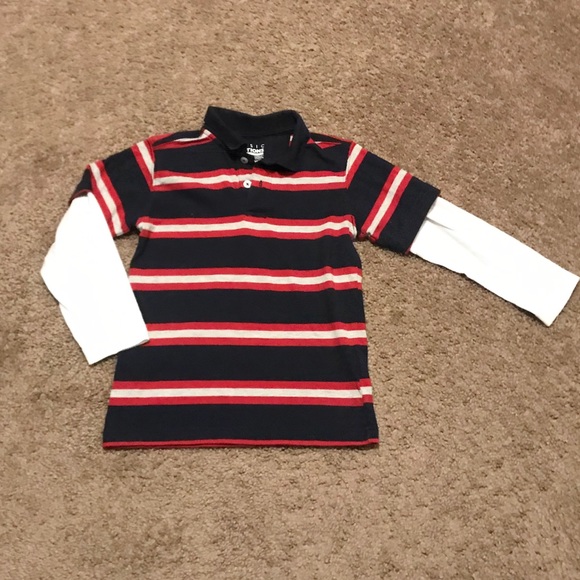 Basic Editions Boys Long Sleeve Striped 
